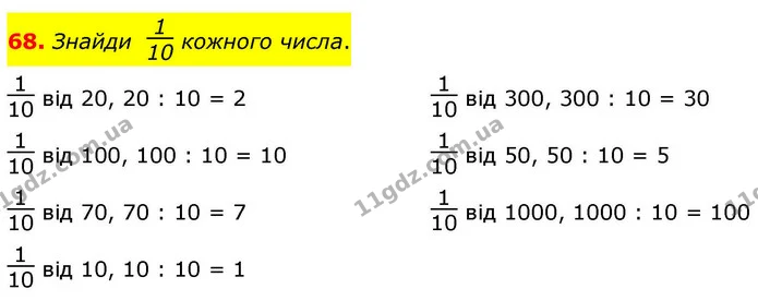 68. Знайди кожного числа. — ГДЗ Математика 4 клас Листопад