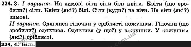224 — ГДЗ Українська мова 4 клас Варзацька