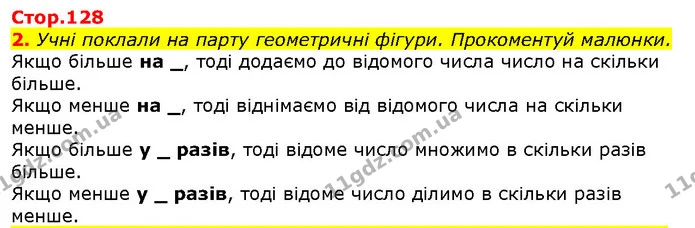 2. Учні поклали на парту геометричні фігури. Прокоментуй малюнки. — ГДЗ Математика 2 клас Скворцова