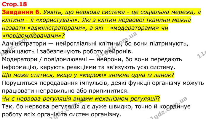 Стор. 18 — 6 — ГДЗ Робочий зошит біологія 8 клас Мирна — ГДЗ Робочий зошит біологія 8 клас Мирна