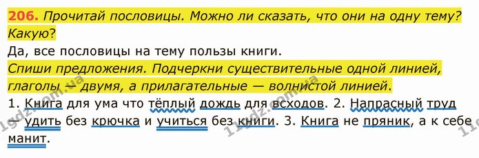 206. Прочитай пословицы. Можно ли сказать, что они на одну тему? Какую? — ГДЗ Русский язык и чтение 3 класс Лапшина
