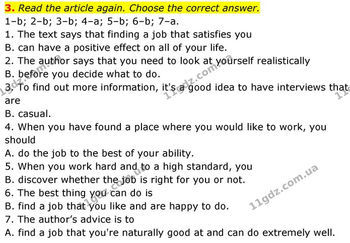 3. Read the article again. Choose the correct answer. — ГДЗ робочий зошит Англійська мова 8 клас Гарет Джонс 2025