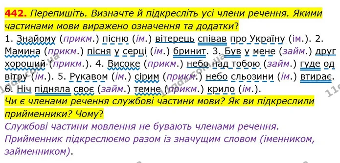 442 — ГДЗ Українська мова 5 клас Глазова 2018 — ГДЗ Українська мова 5 клас Глазова 2018