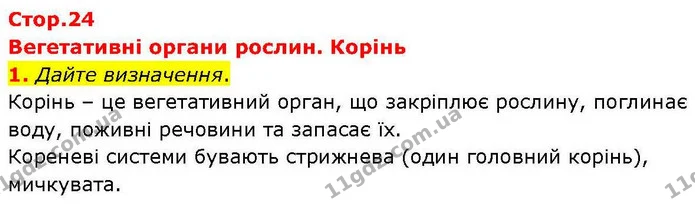 1. Дайте визначення. — ГДЗ робочий зошит Біологія 7 клас Кулініч