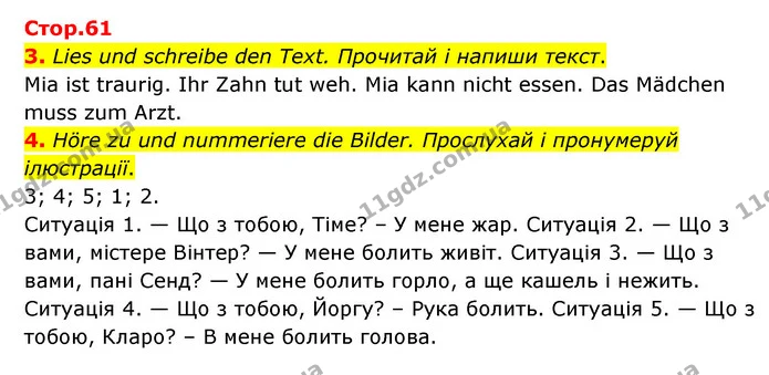 3. Lies und schreibe den Text. Прочитай і напиши текст. — ГДЗ Робочий зошит Німецька мова 6 клас Гоголєва