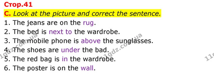C. Look at the picture and correct the sentence. — ГДЗ зошит Англійська мова 5 клас Мітчелл