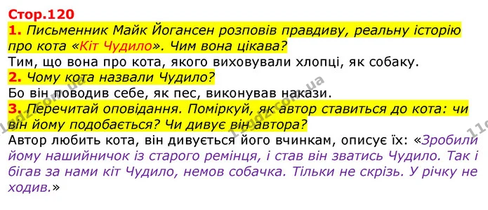 1. Письменник Майк Йогансен розповів правдиву, реальну історію про кота «Кіт Чудило». Чим вона цікава? — ГДЗ Українська мова та читання 3 клас Ємець (2 частина)