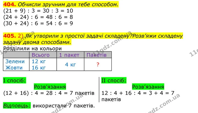 404. Обчисли зручним для тебе способом. — ГДЗ Математика 3 клас Листопад 1-2 ч.