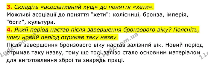 3. Складіть «асоціативний кущ» до поняття «хети». — ГДЗ Історія України 6 клас Гісем