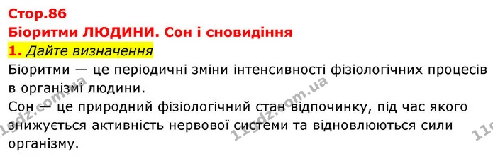 1. Дайте визначення — ГДЗ Робочий зошит Біологія 8 клас Кулініч