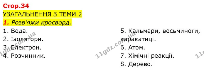 1. Розв’яжи кросворд. — ГДЗ Робочий зошит Пізнаємо природу 6 клас Коршевнюк