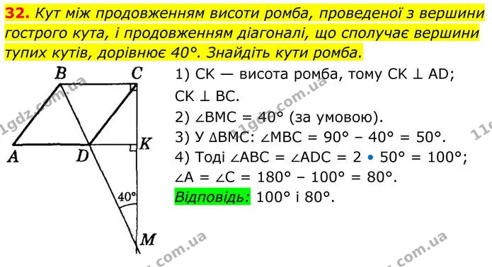 32 — ГДЗ Геометрія 8 клас Істер
