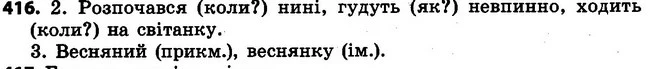 416 — ГДЗ Українська мова 4 клас Варзацька