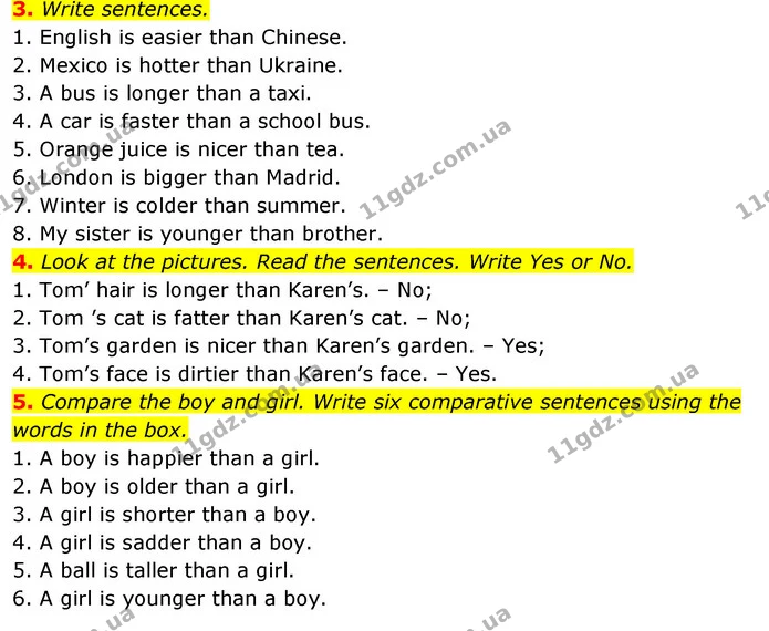 2. Complete the sentences with the comparative form of the adjectives. — ГДЗ Робочий зошит Англійська мова 5 клас Коста (prepare 5)