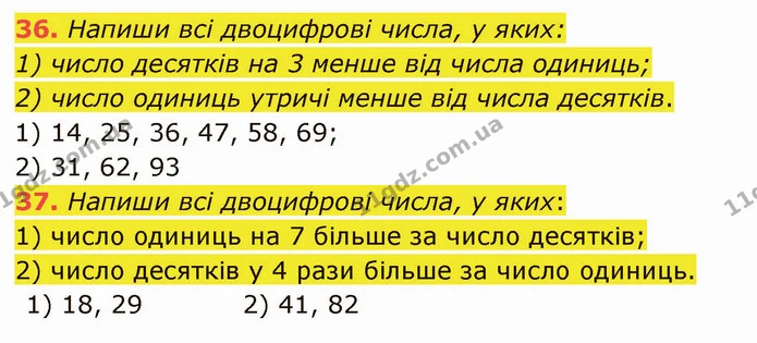 36. Напиши всі двоцифрові числа, у яких: — ГДЗ Математика 5 клас Істер 2022