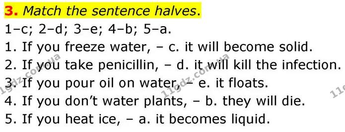 3. Match the sentence halves. — ГДЗ робочий зошит Англійська мова 8 клас Гарет Джонс 2025