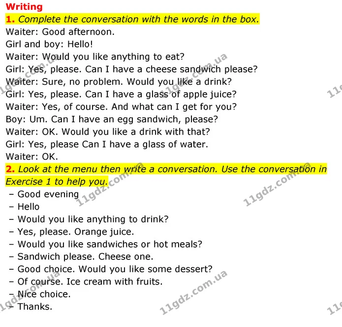 3. Match the questions from Exercise 2 with these answers. — ГДЗ Робочий зошит Англійська мова 5 клас Коста (prepare 5)