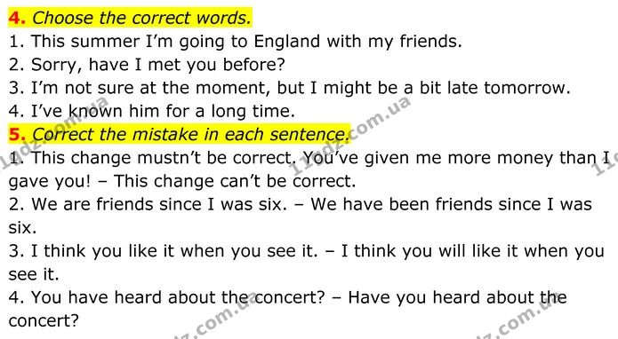 4. Choose the correct words. — ГДЗ Англійська мова 8 клас Стайрінг (Prepare)