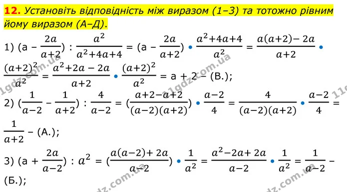 №2 (12) — ГДЗ Алгебра 8 клас Мерзляк — ГДЗ Алгебра 8 клас Мерзляк