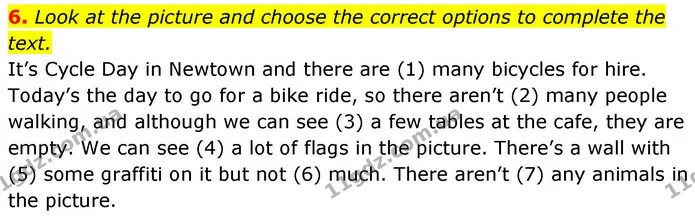 6. Look at the picture and choose the correct options to complete the text. — ГДЗ робочий зошит Англійська мова 8 клас Гарет Джонс 2025