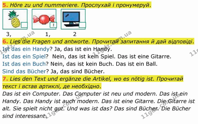 5. Höre zu und nummeriere. Прослухай і пронумеруй. — ГДЗ Німецька мова 5 клас Сотникова (1 рік)