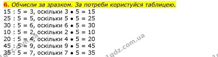 6. Обчисли за зразком. За потреби користуйся таблицею. — ГДЗ Математика 2 клас Скворцова