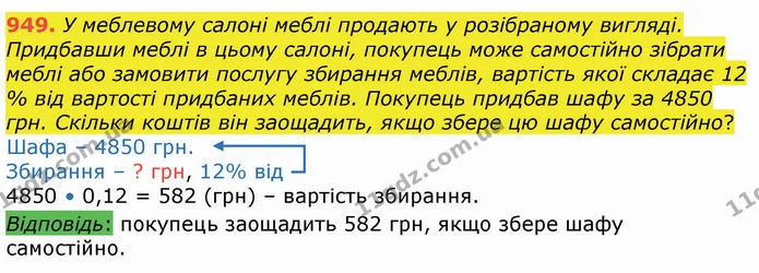 949. У меблевому салоні меблі продають у розібраному вигляді. Придбавши меблі в цьому салоні, покупець може самостійно зібрати меблі — ГДЗ Алгебра 8 клас Істер 2021