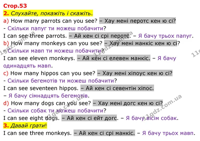 2. Слухайте, покажіть і скажіть. — ГДЗ Англійська мова 2 клас Мітчелл