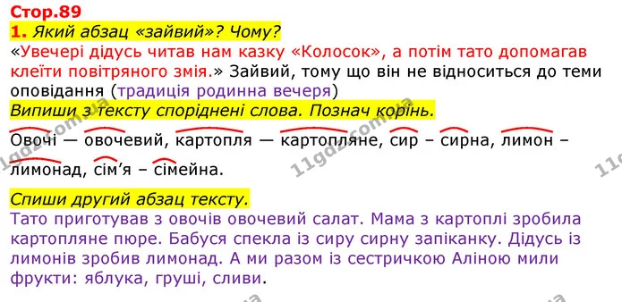 1. Який абзац «зайвий»? Чому? — ГДЗ Українська мова 2 клас Большакова 1 ч. - 2 ч.