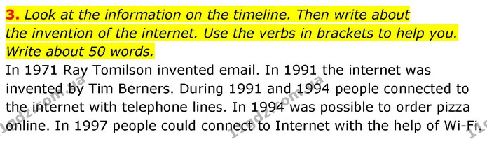 3. Look at the information on the timeline. Then write about — ГДЗ робочий зошит Англійська мова 6 клас Prepare