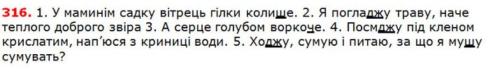 316 — ГДЗ Українська мова 5 клас Глазова 2018 — ГДЗ Українська мова 5 клас Глазова 2018