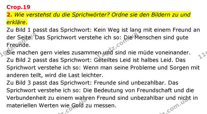 2. Wie verstehst du die Sprichwörter? Ordne sie den Bildern zu und erkläre. — ГДЗ Німецька мова 6 клас Сотникова 2 рік (2023)