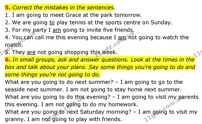 5. Correct the mistakes in the sentences. — ГДЗ Англійська мова 6 клас Коста (Prepare 6)