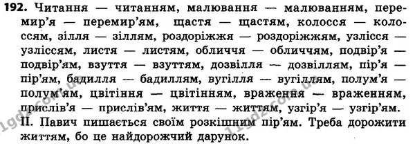 192 — ГДЗ Українська мова 4 класс Гавриш, Маркотенко 2017