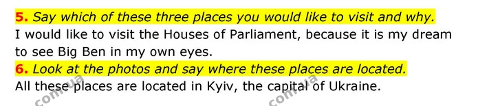 5. Say which of these three places you would like to visit and why. — ГДЗ Англійська мова 6 клас Карпюк 2023