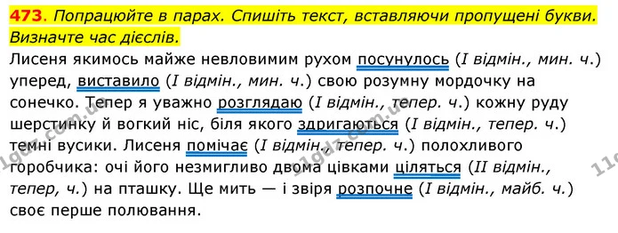 473. Попрацюйте в парах. Спишіть текст, вставляючи пропущені букви. — ГДЗ Українська мова 6 клас Ворон, Солопенко