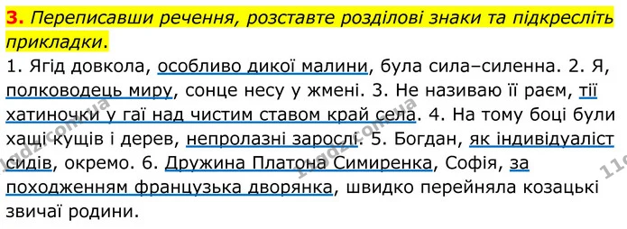3. Переписавши речення, розставте розділові знаки та підкресліть прикладки. — ГДЗ Українська мова 8 клас Авраменко