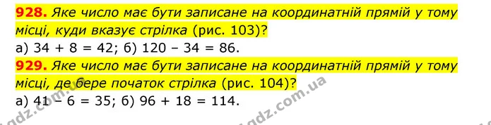 928. Яке число має бути записане на координатній прямій у тому місці, куди вказує стрілка (рис. 103)? — ГДЗ Математика 6 клас Мерзляк 2023 1-2 ч.