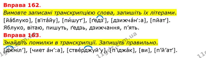 Вимовте записані транскрипцією слова, запишіть їх літерами. — ГДЗ Українська мова 5 клас Літвінова