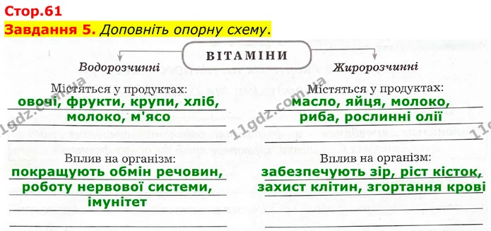 Стор. 61 — 5 — ГДЗ Робочий зошит біологія 8 клас Мирна — ГДЗ Робочий зошит біологія 8 клас Мирна