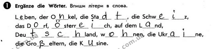 Стор. 31 — 1 — ГДЗ зошит Німецька мова 5 клас Сотникова 2018 — ГДЗ зошит Німецька мова 5 клас Сотникова 2018