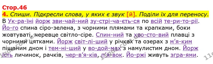4. Спиши. Підкресли слова, у яких є звук [й]. Поділи їх для переносу. — ГДЗ Українська мова та читання 3 клас Большакова 1-2 ч.