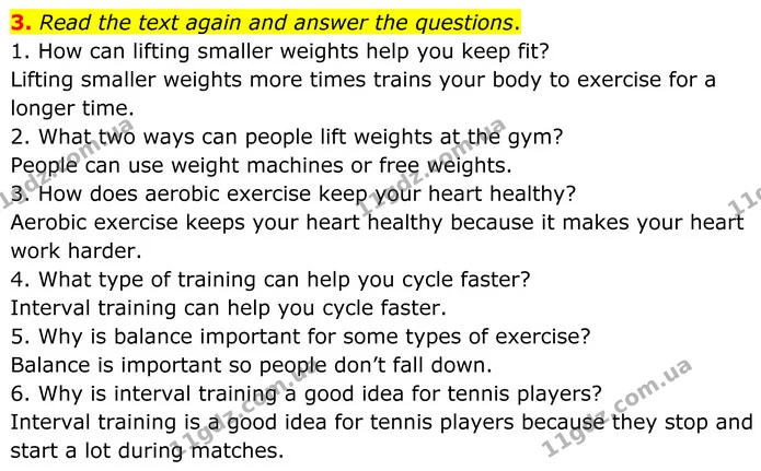 3. Read the text again and answer the questions. — ГДЗ Англійська мова 8 клас Стайрінг (Prepare)