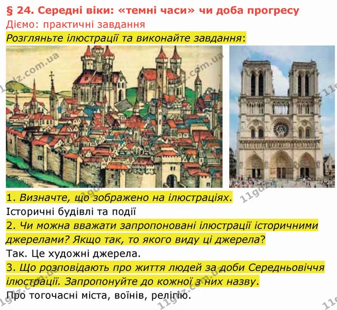 1. Визначте, що зображено на ілюстраціях. — ГДЗ Вступ до історії України 5 клас Щупак