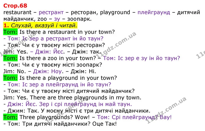 1. Слухай, вказуй і читай. — ГДЗ Англійська мова 2 клас Мітчелл
