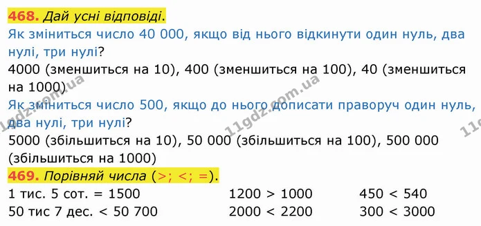468. Дай усні відповіді. — ГДЗ Математика 4 клас Оляницька