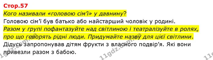 Кого називали «головою сім’ї» у давнину? — ГДЗ Я досліджую світ 3 клас Гільберг 1-2 ч.