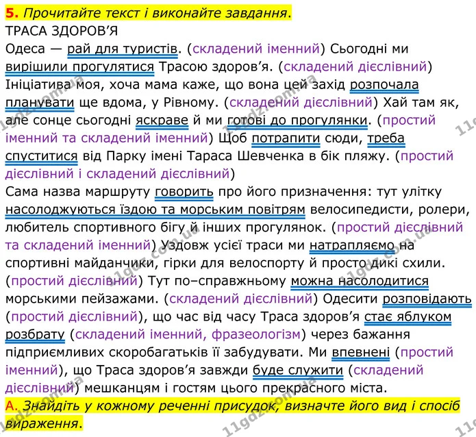 5. Прочитайте текст і виконайте завдання. — ГДЗ Українська мова 8 клас Авраменко