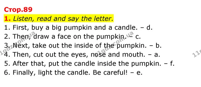 1. Listen, read and say the letter. — ГДЗ Англійська мова 4 клас Пухта