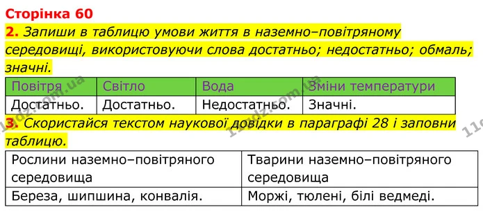 1. Виконай кроки 1–2 дослідження і заповни таблицю. — ГДЗ робочий зошит Пізнаємо природу 5 клас Коршевнюк